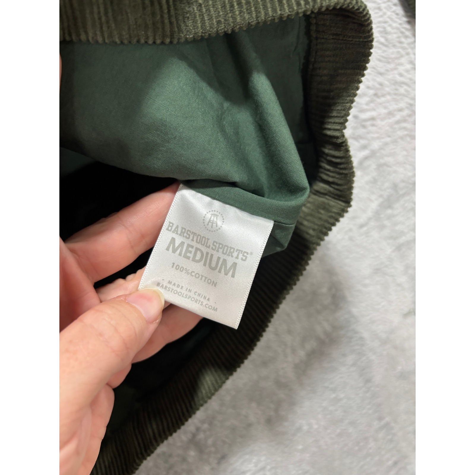 Barstool Sports Sad Boy Season M Green Corduroy Chore Jacket Womens Vintage Boho — image 4 of 8
